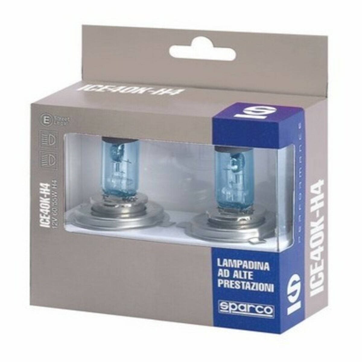 Car Bulb Sparco ICE40K H4 12V 55W Blanco Azulado Efecto Xenon-0