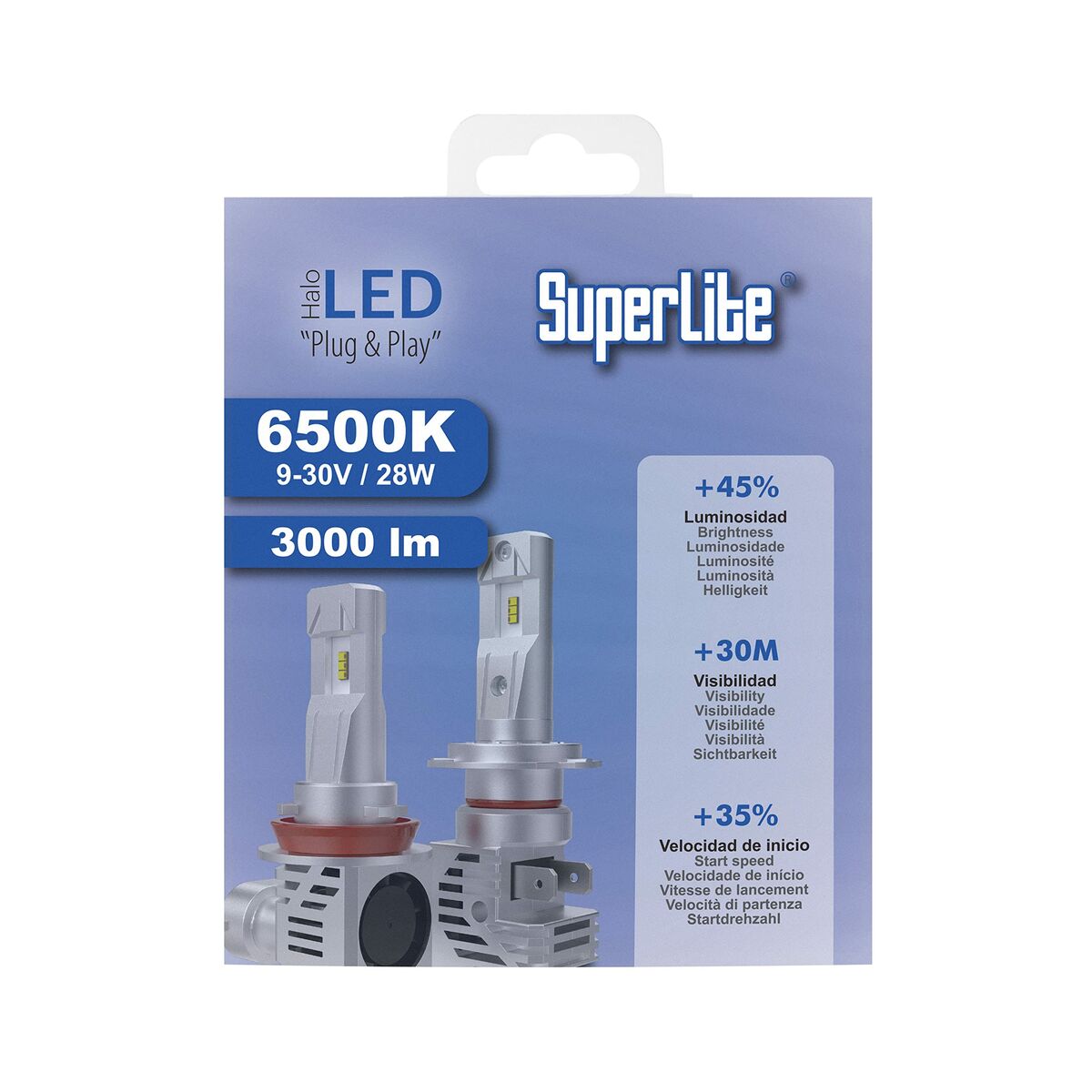 Halogen LED conversion kit Superlite BOM12311 H4 28 W 6500 K LED (2 Units)-2