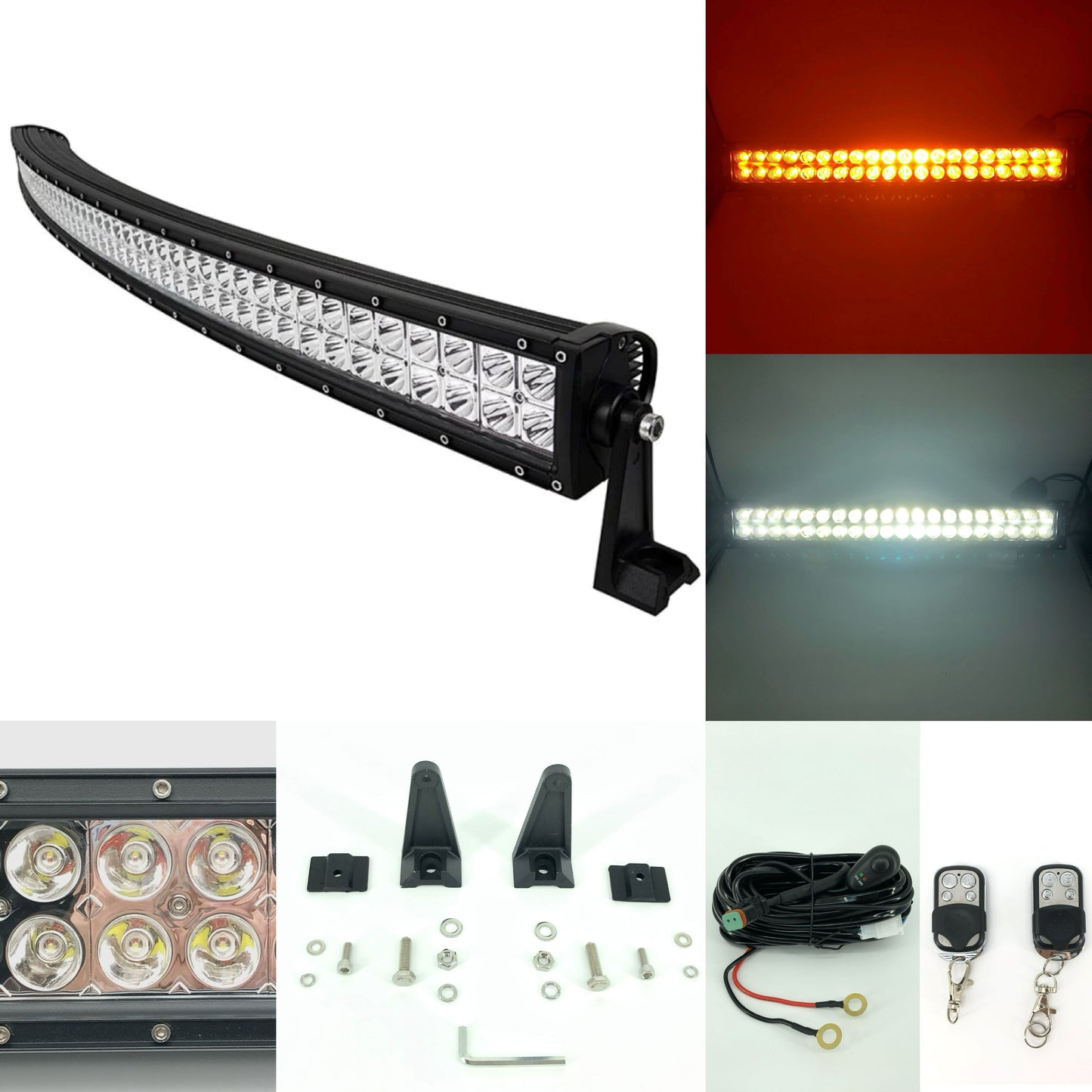 50" Dual Color Strobe Curved Light Bar-0